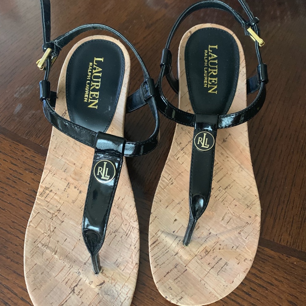 Black Ralph Lauren wedges